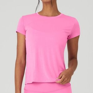 Alo All Day Short Sleeve Paradise Pink